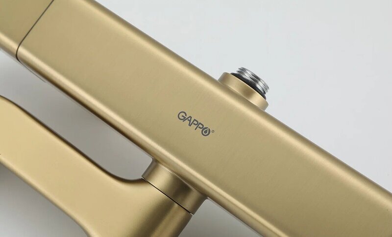 Душевая стойка Gappo G2491-3 термостат, матовое золото