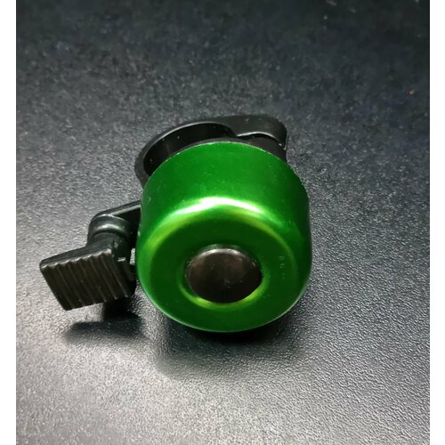 фото Звонок велосипедный, зелёный/механический звонок/велозвонок автошкипер