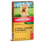Адвантикс (Bayer) капли от блох и клещей инсектоакарицидные (4 пипетки) для собак и щенков менее 4 кг - изображение