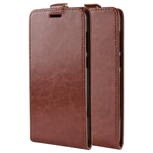 фото Вертикальный чехол-книжка для samsung galaxy s10 с отделениями для карт и магнитной защелкой коричневый 100gadgets