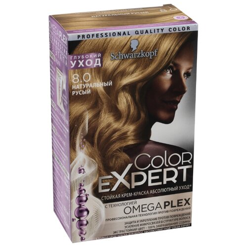 фото Schwarzkopf Color Expert Абсолютный уход Стойкая крем-краска для волос, 8.0, Натуральный русый