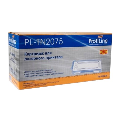 Картридж ProfiLine PL-TN2075, 2500 стр, черный картридж gp tn 2075 для принтеров brother hl 2030 2040 2045 2050 2070 2075n dcp 7010 7020 7025 fax 2820 2920 mfc 7220 7225 7420 7820 7820n 2500 копий galaprint