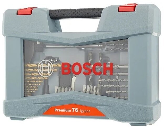 Набор оснастки (сверла, биты, зенкеры) Bosch Premium Set (76 предметов в кейсе) (2608P00234) - фотография № 10