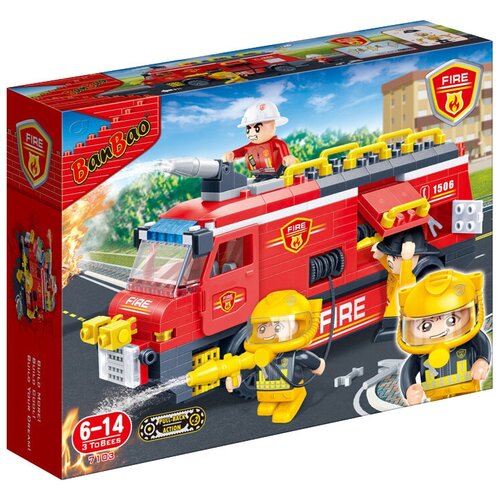 конструктор banbao пожарные 8313 fire truck 290 дет BanBao Пожарные 7103 Пожарная машина, 288 дет.