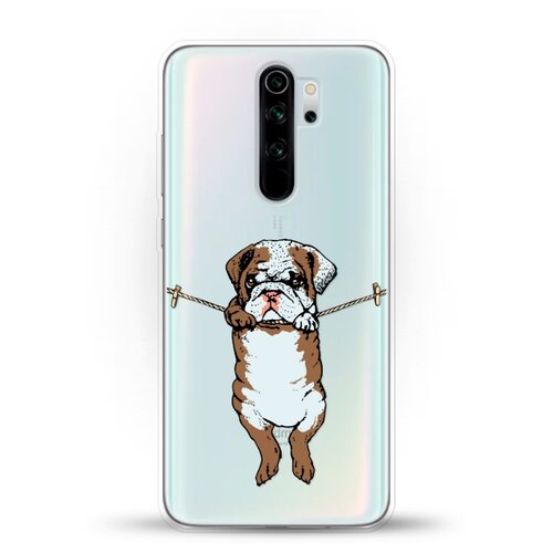 фото Силиконовый чехол бульдог на xiaomi redmi note 8 pro andy & paul