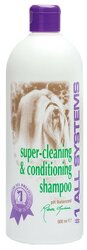 Шампунь -кондиционер #1 All Systems Super Cleaning&Conditioning Shampoo суперочищающий для кошек и собак 500 мл