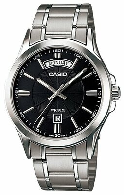 Наручные часы CASIO Collection MTP-1381D-1A, серебряный, черный