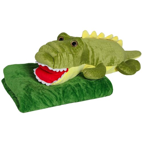фото Мягкая игрушка «крокодил», с пледом сима-ленд