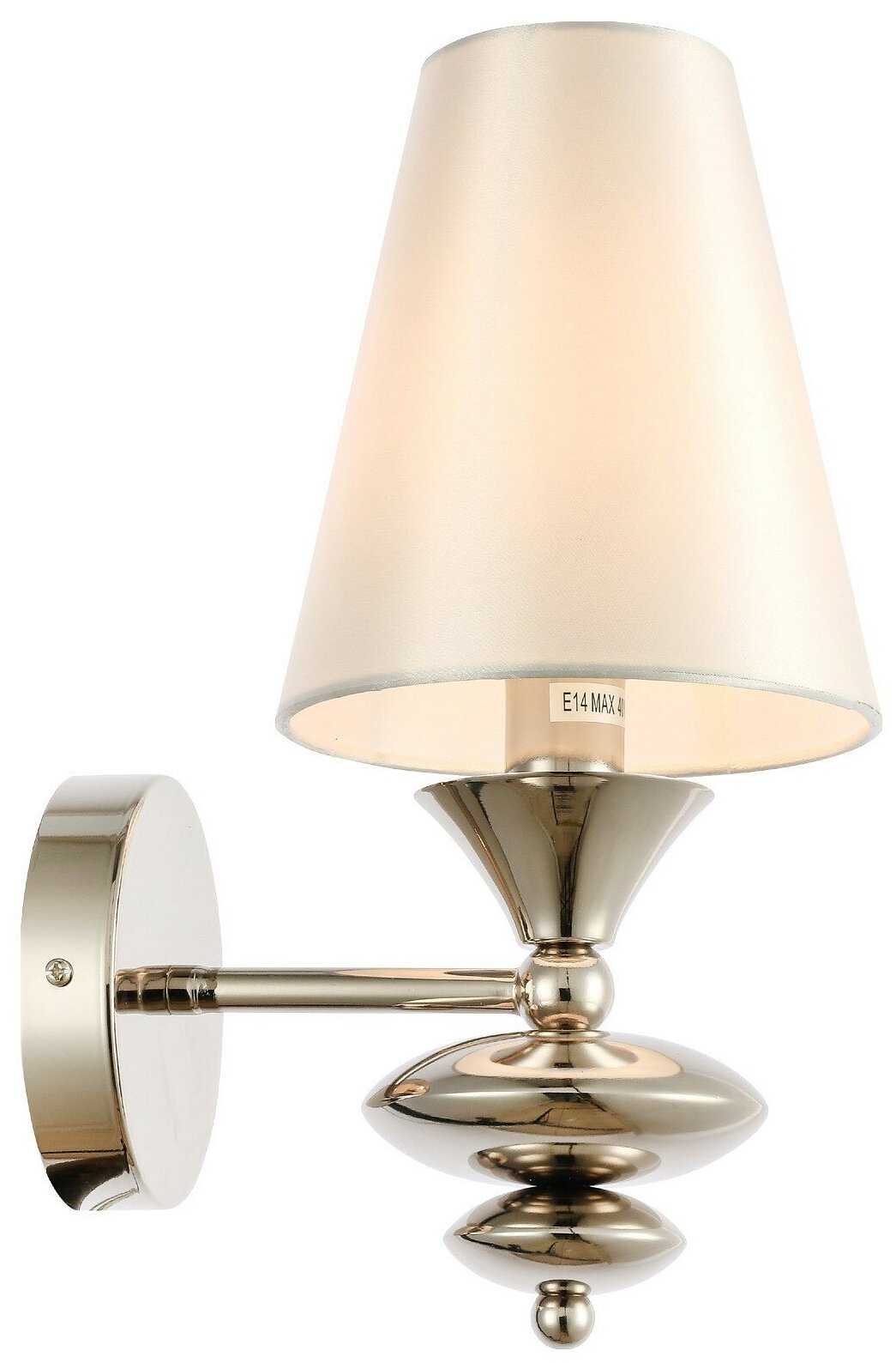 Настенный светильник ST Luce Rionfo SL1137.101.01, E14, 40 Вт, кол-во ламп: 1 шт, цвет арматуры: никель, цвет плафона: белый