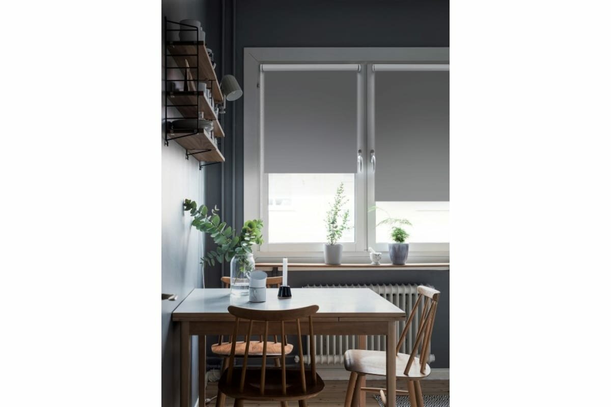 штора рулонная blackout lux 48*170см графит 81745048170 Эскар - фото №15