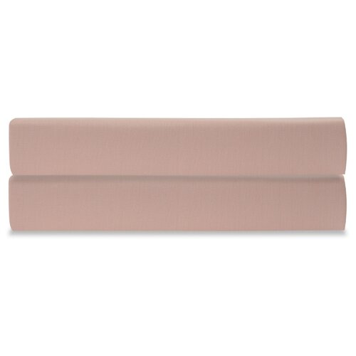 фото Простыня на резинке из сатина цвета пыльной розы из коллекции essential, 160х200х28 см tkano