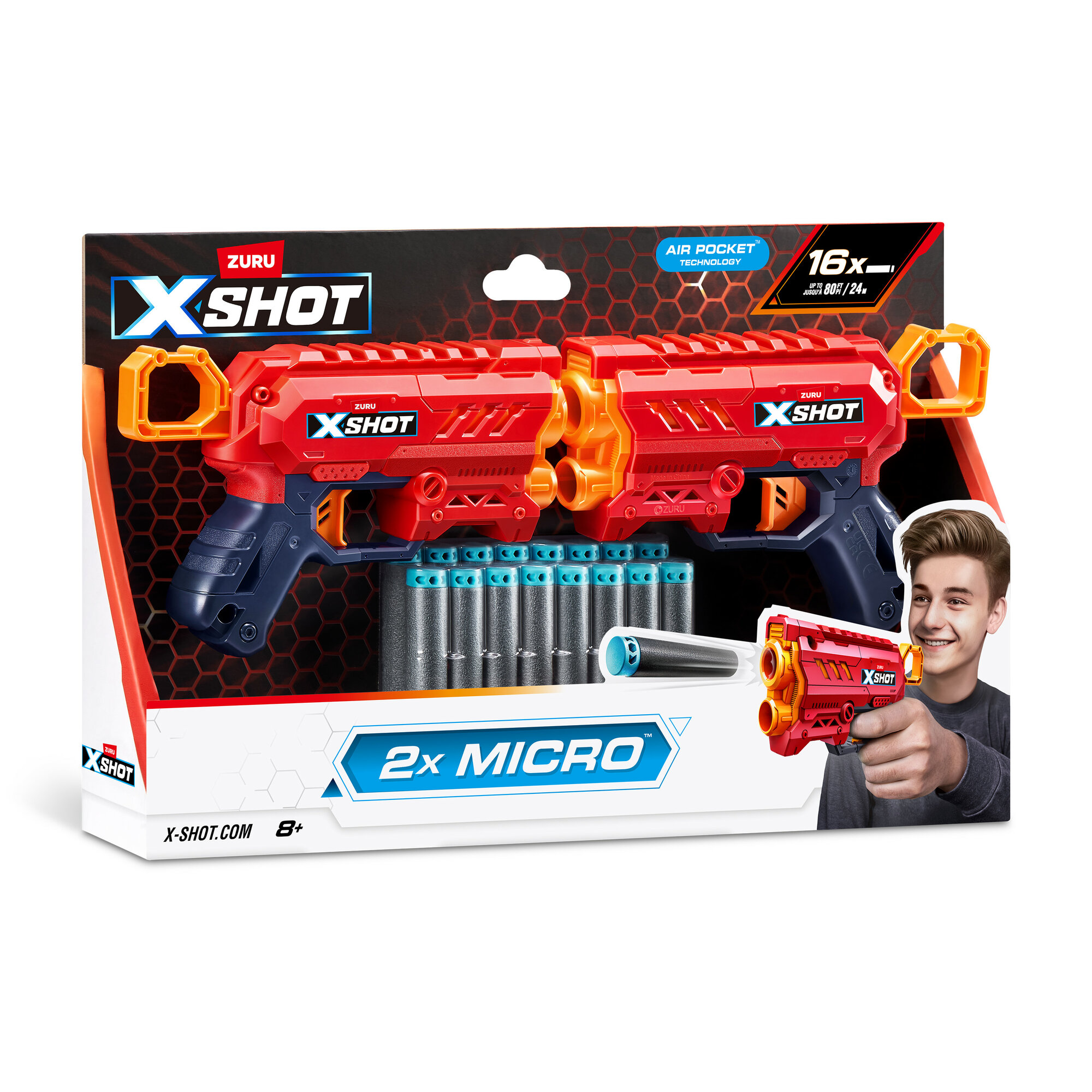 Набор бластеров ZURU XSHOT Micro 2.0, 2 шт., игрушки для мальчиков, 36727 — фото 1