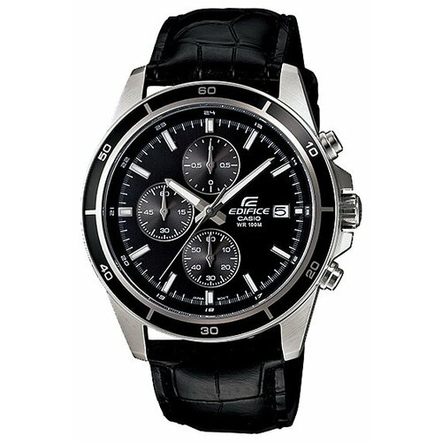 Наручные часы CASIO Edifice EFR-526L-1A, серебряный, черный наручные часы casio мужские edifice efr 526l 2a кварцевые хронограф секундомер водонепроницаемые подсветка стрелок синий