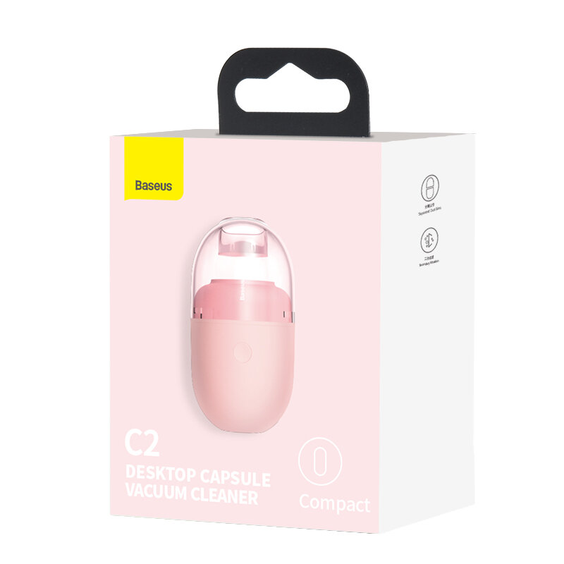 Пылесос автомобильный Baseus C2 Desktop Capsule Vacuum Cleaner (CRXCQC2-04) Pink - фото №20