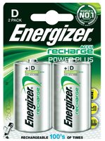 Аккумулятор 2500 мА·ч Energizer D 2500 BL2 Accu Recharge Power Plus 2 шт блистер