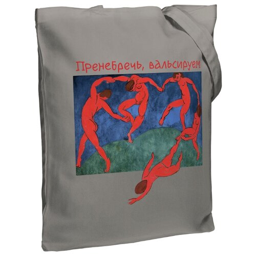 фото Сумка-шоппер «пренебречь, вальсируем», серая соль