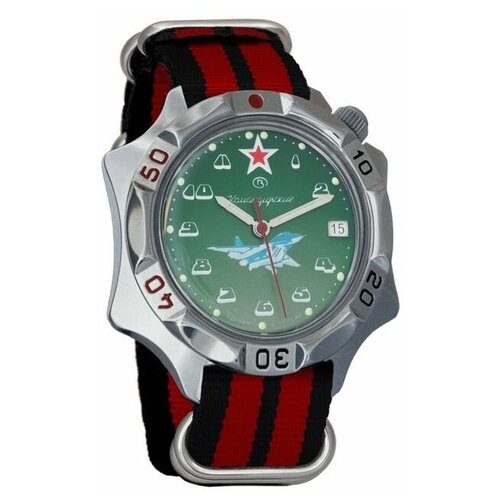 Наручные часы Восток Командирские, красный наручные часы восток командирские командирские 536124 черный зеленый