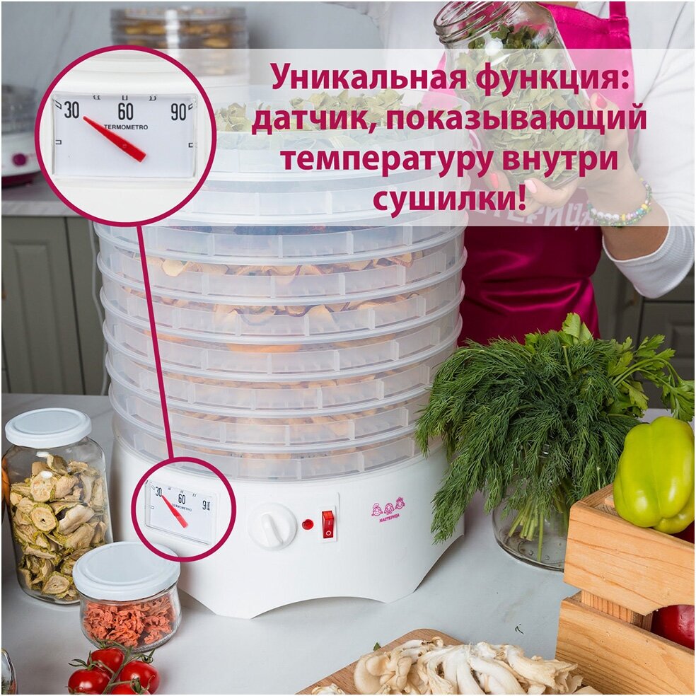Сушилка для овощей и фруктов Мастерица EFD-0903VM MASTERICA - фото №20