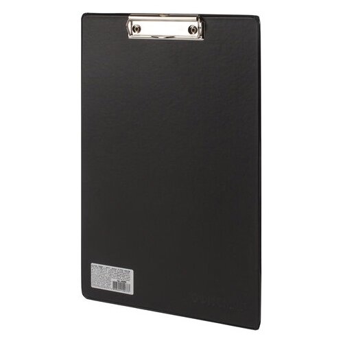 фото Доска-планшет офисмаг с прижимом а4 (230х350 мм), картон/пвх, россия, черная, 225986