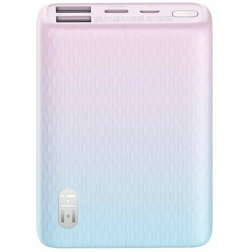 Внешний аккумулятор (Power Bank) Xiaomi Solove QB817, 10000мAч, голубой/розовый [qb817 color] внешний аккумулятор power bank cactus 10000мaч черный