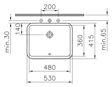 Раковина 50 см VitrA S50 5339