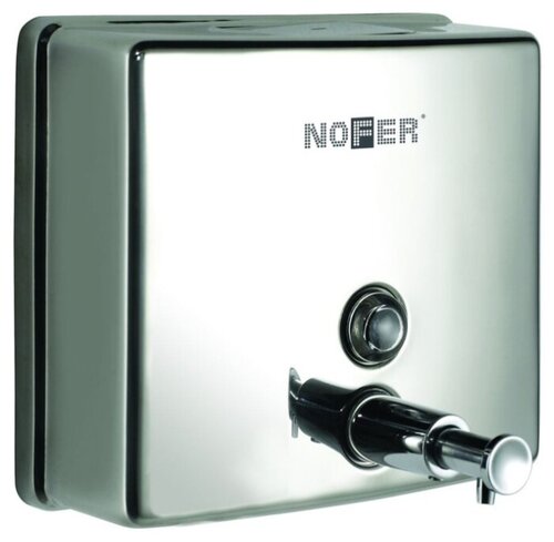 Дозатор жидкого мыла Nofer INOX глянцевый квадратный 1200 мл (03004.B)