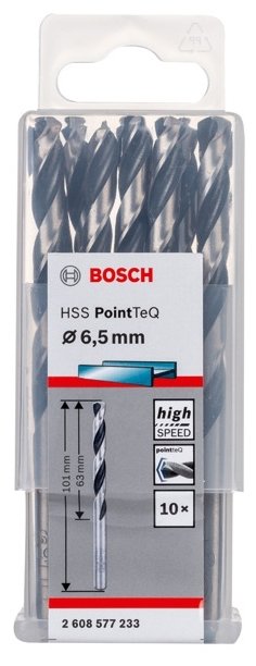 Bosch 2608577233 10 HSS PointTeQ Сверл 6.5mm