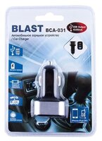 Автомобильная зарядка BLAST BCA-031 черный/серебристый