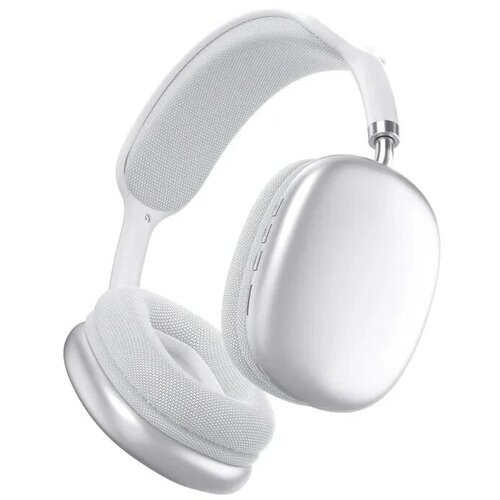 Беспроводные наушники Max Bluetooth Aux накладные Полноразмерные с микрофоном Серые 130000₽
