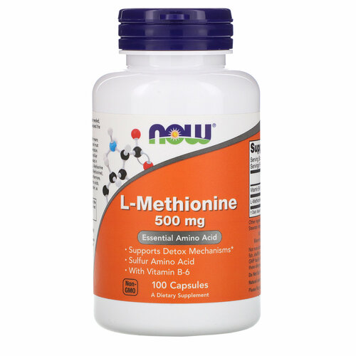 NOW FOODS L-Methionine 500 мг (L-Метионин) 100 капсул (Now Foods)