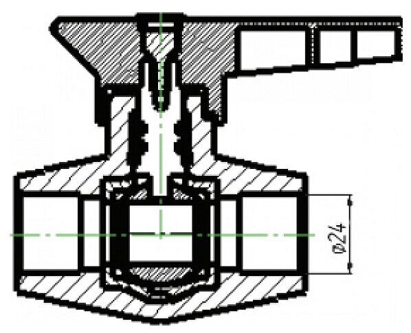 Кран шаровый Kalde 3242-vlb-250003