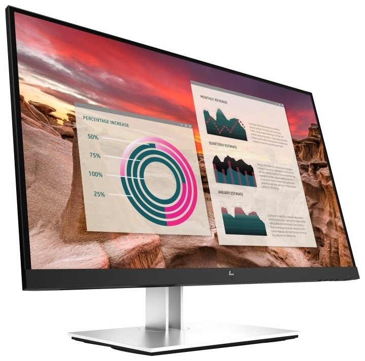 Монитор HP 27" E27u G4 черный IPS 5ms 16:9 HDMI матовая HAS Pivot 250cd 178гр/178гр 2560x1440 DisplayPort Ultra HD 2K