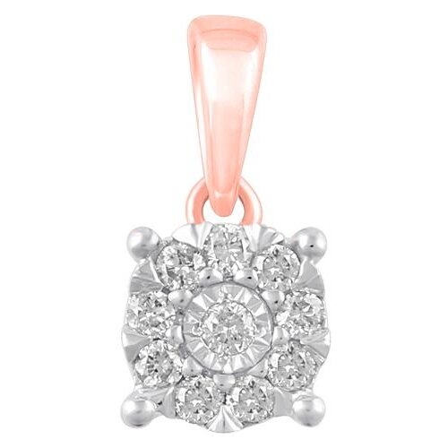 фото Лукас подвеска с 10 бриллиантами из красного золота p01-d-ill-040