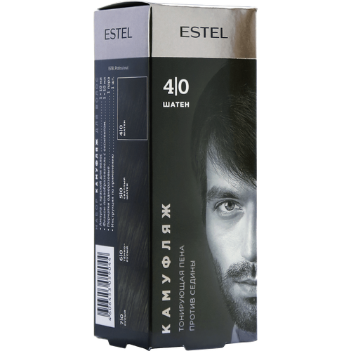 Estel Professional Набор для камуфляжа волос ESTEL ALPHA HOMME 4/0 Шатен