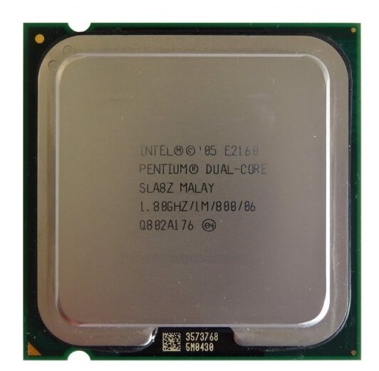 Процессор Core 2 Duo E2160 (1,80 ГГц, LGA 775, 1 Мб, 2 ядра) OEM