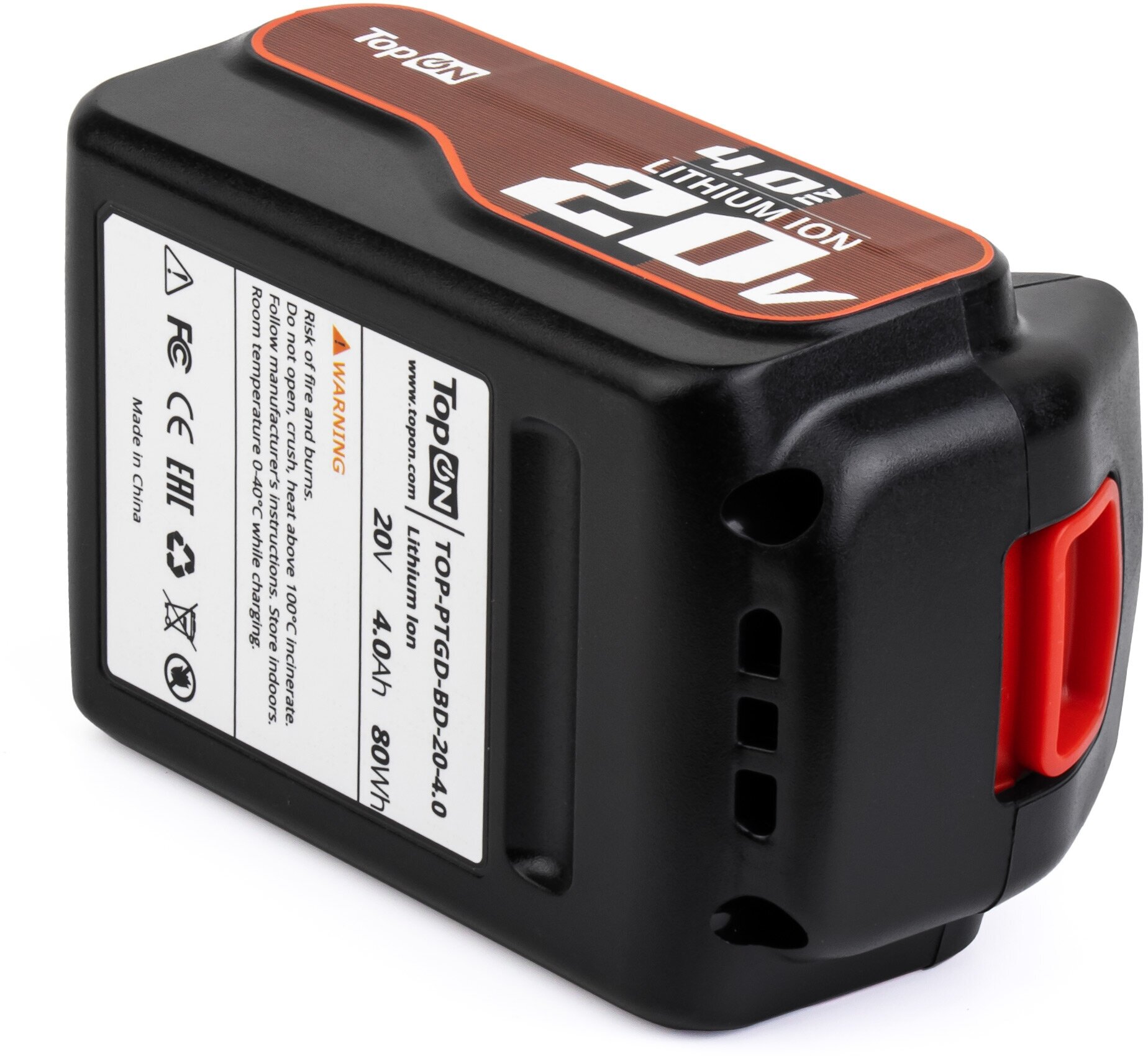 Аккумулятор для Black & Decker 20V 4.0Ah (Li-Ion) PN: BL4018-XJ