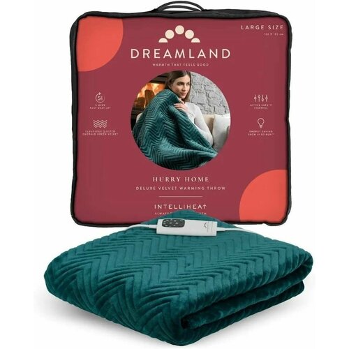 Электроплед Dreamland 16892 Deluxe Warming Throw Emerald Green 120 х 160 см (зеленый)