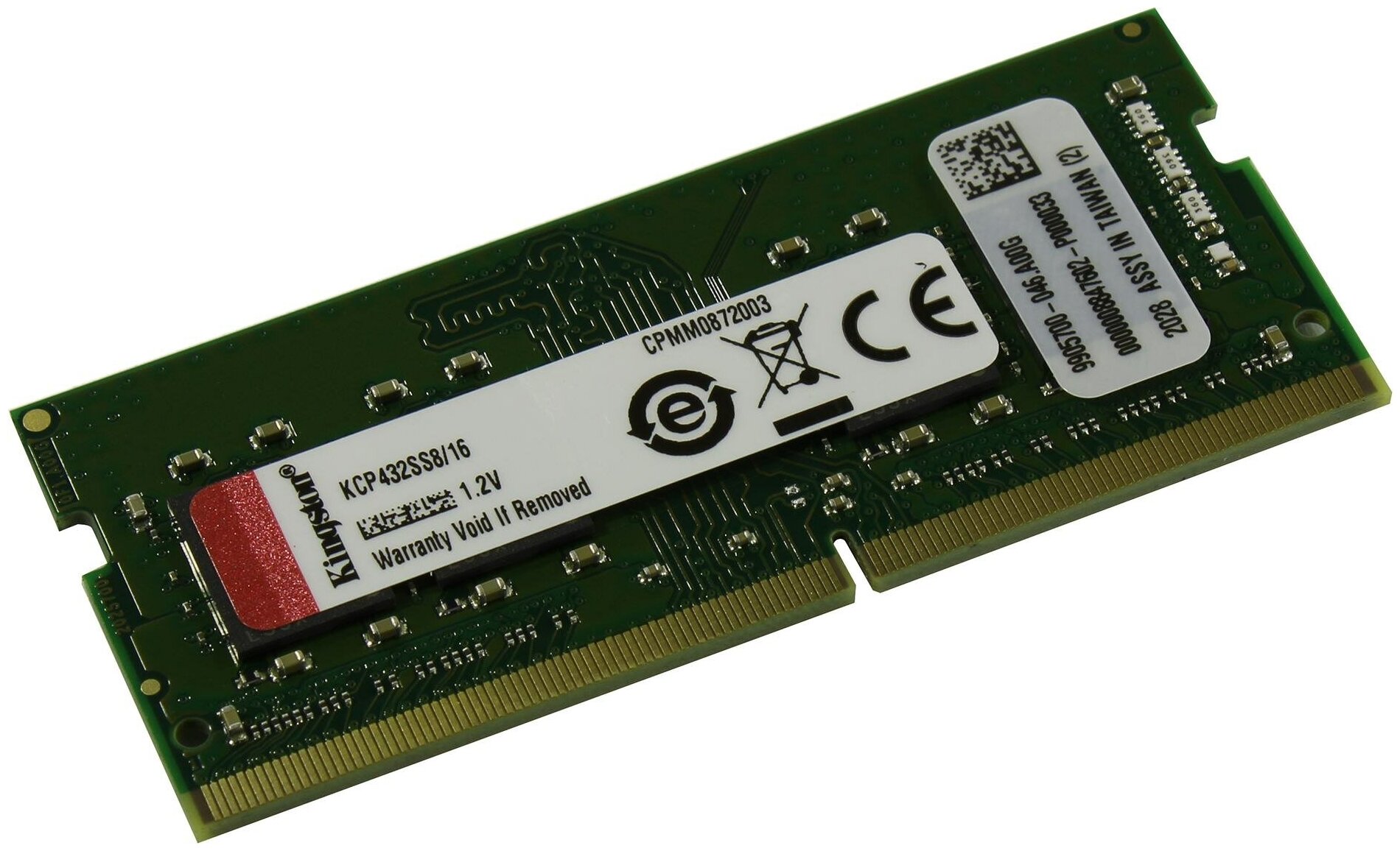 Оперативная память Kingston 16 ГБ DDR4 3200 МГц SODIMM CL22 KCP432SS8/16