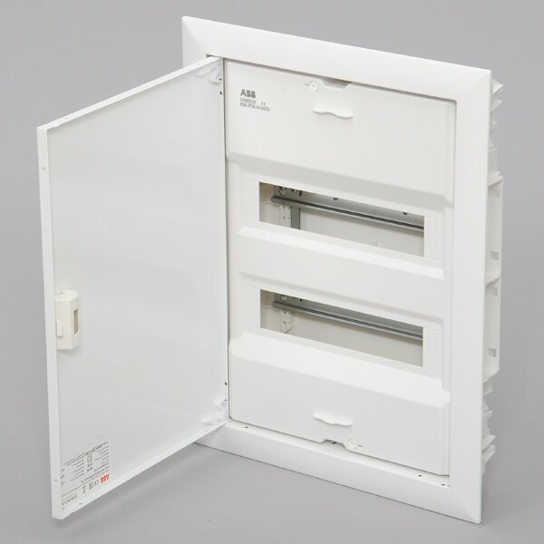 Щит распределительный ABB UK620, 2 ряда DIN-реек, монтаж на 24 модулей, IP30, белый