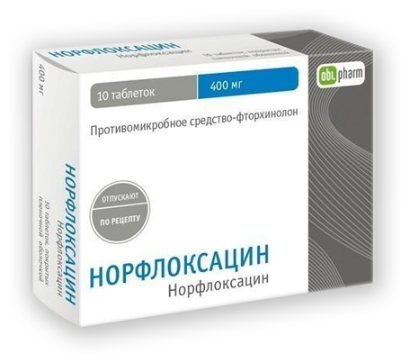Норфлоксацин-OBL таб. п/о плен. 400 мг №10