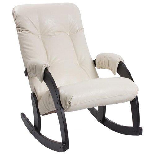 фото Кресло-качалка модель 67 венге, экокожа polaris beige комфорт