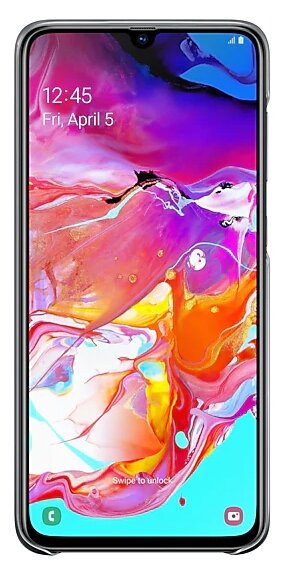 Чехол-крышка Samsung для Galaxy A70, поликарбонат, черный - фото №2