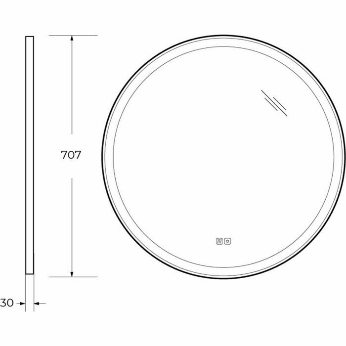 Зеркало для ванной Cezares Cadro 70,7 CZR-SPC-CADRO-700-LED-TCH-WARM - фото №8