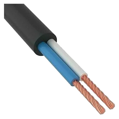 Провод соединительный ПВС 2x1,5 мм², черный, длина 20 метров, ГОСТ 7399-97 REXANT