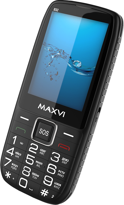 Телефон MAXVI B32, 2 SIM, black