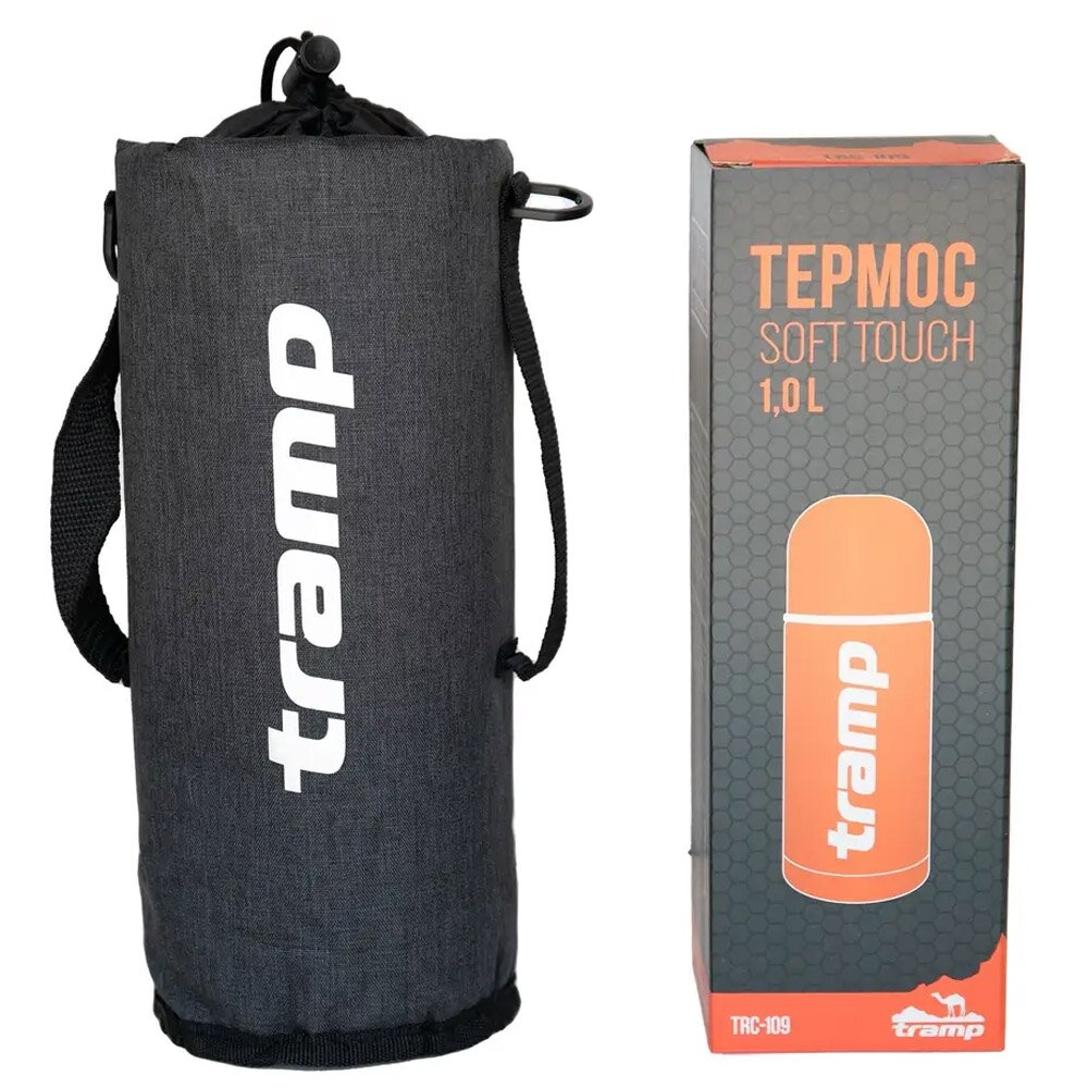 Tramp термочехол для термоса Soft Touch 1.2 л, серый - фотография № 6