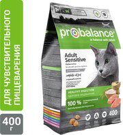 Сухой корм для кошек ProBalance Sensitive, с курицей, с рисом 400 г