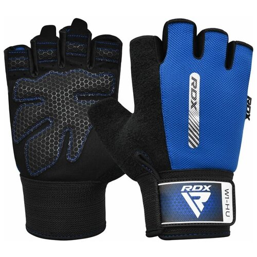 Перчатки фитнес и бодибилдинг RDX W1 GYM WORKOUT GLOVES , размер L, синий