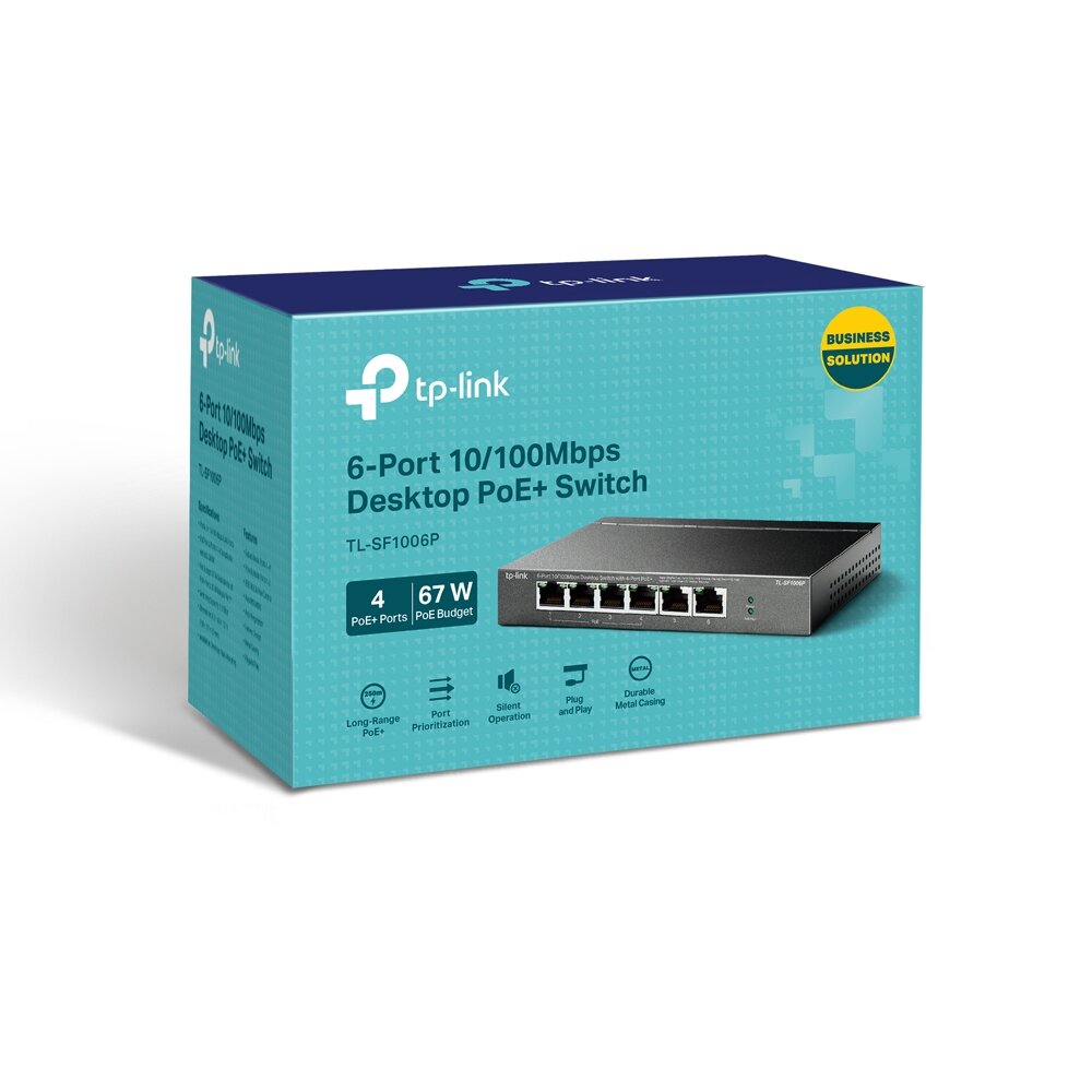 Коммутатор TP-Link 6x100Mb 4PoE+ 67W управляемый - фото №15