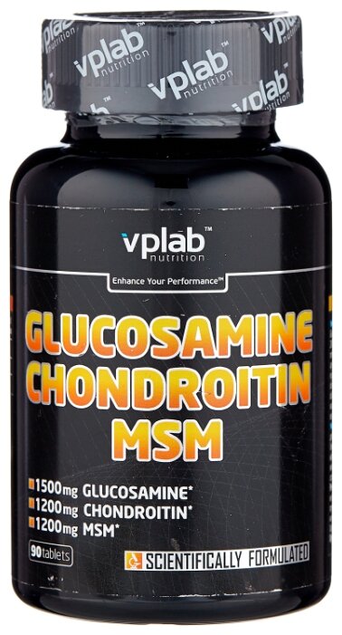 Препарат для укрепления связок и суставов vplab Glucosamine Chondroitin MSM (90 шт.)